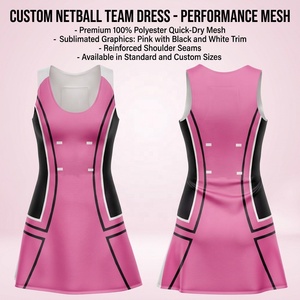 Vestido de Netball Estampado de Secado Rápido para Mujer, Sin Mangas, Falda Deportiva de Poliéster, Uniforme de Equipo - Product Image 6
