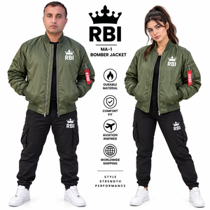 Blousons Bomber MA1 RBI, Blousons de Vol MA1, Blousons de Pilote en Nylon - Unisexe, Manches Longues, Utilisation en Avion - Product Image 4