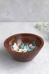 Vaisselle bol de service alimentaire nouveau design fait à la main vaisselle dessert soupe bol en bois et résine ustensiles de cuisine bol - Product Image 3