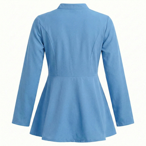 Blouse Médicale Slim Fit Élégante pour Femme, Vente en Gros OEM, Uniforme Médical avec Fermeture Éclair, Blouses d'Infirmière Professionnelles Personnalisables - Product Image 3