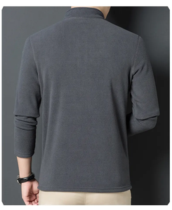 Camiseta Deportiva Casual de Manga Larga para Hombre, 100% Algodón, Secado Rápido, Corte Ajustado, Color Sólido, con Bolsillo, Tejido de Punto - Product Image 5