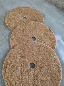 Manta de fibra de coco ecológica para cubrir el suelo, redonda, para protección de plantas y control de malezas - Product Image 3