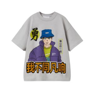 เสื้อยืดผ้าฝ้ายแขนสั้นสำหรับเด็กเสื้อยืดคอกลมสไตล์ลำลองสำหรับเด็กผู้ชาย PLUS - Product Image 3