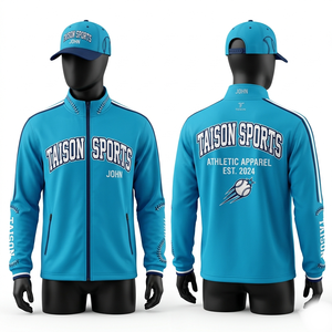 Veste d'entraînement de softball en polyester 280 GSM de qualité supérieure, jaune et marine, avec broderie et logo personnalisé en twill. - Product Image 5
