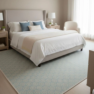 Alfombra Hecha a Mano de Primera Calidad de Algodón y Lana, Anudada a Mano, para Pisos Decorativos, Interior y Exterior, Decoración del Hogar, con Base Antideslizante - Product Image 2