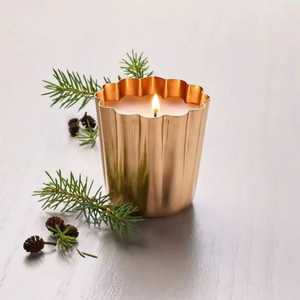 copper candle bowl small <b>tealight</b> cup metal candle holder set copper wax bowl mini candle vessel tabletop candle holder copper c - Product Image 4