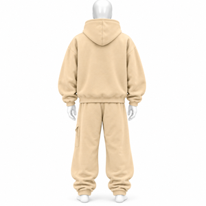 Shorts de survêtement d'hiver décontractés en molleton de coton imprimé avec logo personnalisé de haute qualité, coupe oversize, à manches longues, couleur unie, en vente - Product Image 4