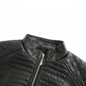 Buy Genuine Leather <b>Jacket</b> Women 2024 New Fashion <b>Long</b> Sleeve Autumn Leather <b>Jackets</b> for Winter - Product Image 3