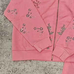Survêtement d'hiver 2026 Glory à capuche avec strass, 100 % coton, qualité supérieure unisexe - Product Image 6