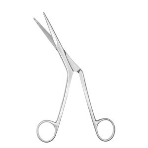 Tijeras Nasales Heymann Anguladas de Acero Inoxidable, Instrumento Quirúrgico Manual para Otorrinolaringología, Uso Clínico, Rinoplastia, Cirugía Nasal de Precisión - Product Image 5