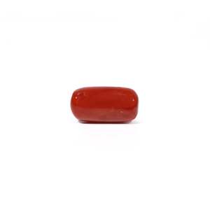 Natural Red Coral Oval Cabochon Loose Gemstone 4.8 Carat Certified Wholesale - Product Image 2