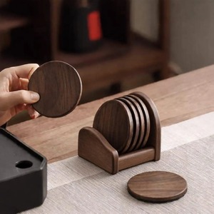 Natural Mango Wood <b>Square</b> Coaster <b>Set</b> for Home Decor Table Protection and Gifts At Best Price - Product Image 4