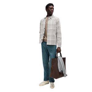 Veste surchemise à carreaux en pur coton pour homme – Chemise décontractée à boutons, douce et respirante, idéale pour un style streetwear quotidien - Product Image 1