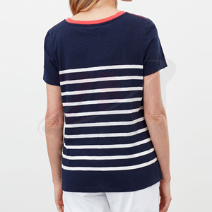 Camiseta de Algodón Lisa para Mujer, Corte Clásico Holgado, Tela Suave y Transpirable, Estilo Casual para Uso Diario de Verano, Estilo Minimalista - Product Image 2