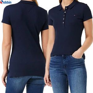 Chemises polo pour femmes, vente chaude, style décontracté d'été, chemises à manches courtes de couleur unie pour femmes, logo personnalisé, respirantes, meilleur jersey tricoté - Product Image 4