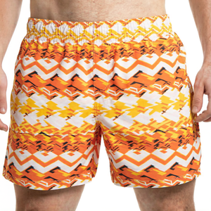 Traje de Baño para Hombre, Estampado Floral Tropical, Secado Rápido, Cintura Media, Cordón Ajustable, Shorts Casuales, 100% Poliéster Tejido - Product Image 4