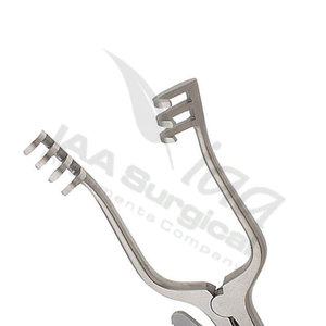 IAA SURGICAL INSTRUMENTS Rétracteur Cérébellaire Auto-Retenu Adson en Acier Inoxydable 4x4 à Pointes Aiguisées, Poignée Anneau, Manuel, CE - Product Image 5