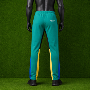 Pantalon de survêtement unisexe en molleton oversize à blocs de couleur avec logo personnalisé pour homme – Vente en gros - Product Image 3