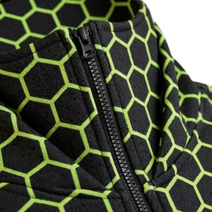 NEXTEX Unisex Honeycomb Zip Up Hoodie Black Neon Green Ninja <b>Face</b> <b>Mask</b> Hooded Jacket - Product Image 5