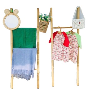 Fabricación Escalera estante de bambú multiusos 50cm x 150 a 190cm con 4 o 6 escalones para toallas ropa y mantas - Product Image 1