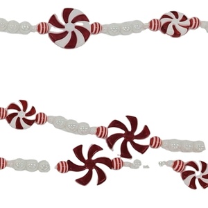 Guirlande de menthe poivrée givrée multicolore personnalisable Décorations de Noël en plastique durable pour une utilisation saisonnière - Product Image 3