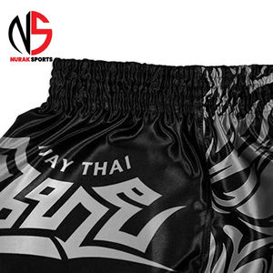 Pantalones Cortos de Muay Thai de Alta Calidad, Elásticos, Lisos, para Artes Marciales, de Secado Rápido, Venta al Por Mayor de Fábrica - Product Image 3