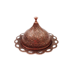 Cuenco para dátiles de acero inoxidable con tapa de luna creciente martillada y pulido dorado, cuenco de mesa para servir aperitivos y postres en fiestas - Product Image 6