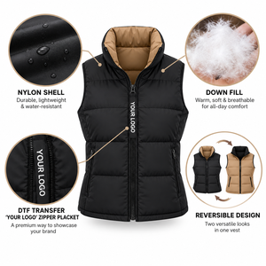 Chaleco Acolchado Casual para Mujer, Sin Mangas, Abrigo Cálido, Ropa Exterior de Moda, Producción Personalizada de Marca Privada, Calidad Premium - Product Image 6