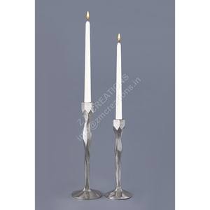 Support de bougie en métal argenté, résistant à la chaleur, durable, pour bougies, portable et écologique - Product Image 1