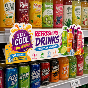 Carte publicitaire promotionnelle en PVC pour rayonnages de supermarché – Présentoir de produits pratique sans BPA - Product Image 6