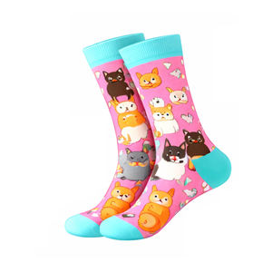 Chaussettes de sport personnalisées imprimées avec des dessins animés pour hommes et femmes, chaussettes décontractées en coton mélangé colorées et originales, vente en gros - Product Image 6