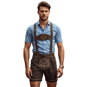Pantalones Cortos de Gamuza Vacuna Genuina para Hombre, Estilo Urbano, Ecológicos, Transpirables, Cintura Elástica, Corte Medio, Bolsillos Personalizados, Diseño Liso, OEM - Product Image 4