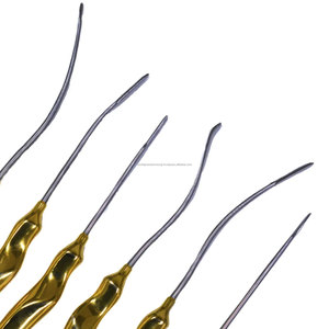Ensemble d'instruments chirurgicaux dentaires de précision mondiale, 6 pièces, manuels, ergonomiques, avec poignée dorée, en acier inoxydable, comprenant un dissectionneur et un élévateur - Product Image 6