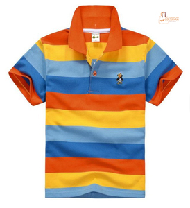 Nouveau T-shirt Polo Décontracté Tendance pour Garçons, Couleur Unie, 3-14 Ans, Été, en Polyester/Coton Tricoté - Product Image 1