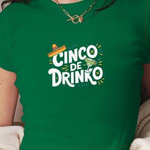 Cinco drop Five of Drinko t-shirt court mode femme - Product Image 2