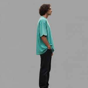 T-shirt décontracté pour homme en jersey épais 100 % coton délavé à l'acide, coupe oversize, écologique, avec impression numérique - Product Image 5