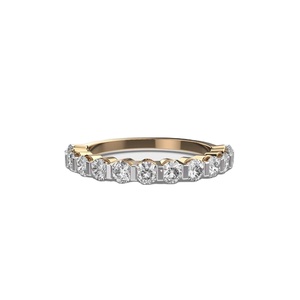 Anillo de Moissanita VVS, Anillo de Esmeralda Vintage Ancho Personalizado, Anillo de Eternidad Chapado en Oro de 14K para Mujer, Regalo de Joyería - Product Image 2