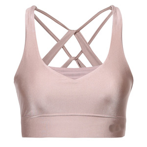 Women's <b>Yellow</b> Racerback Sports <b>Bra</b> Scoop Neck Medium Support Breathable Seamless Yoga Wear Solid Color - Product Image 4