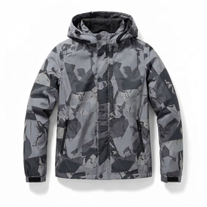 Veste personnalisée pour homme, imperméable, légère, à une seule couche, coupe-vent, à capuche, manches longues, pour la randonnée, les voyages et les activités de plein air - Product Image 2