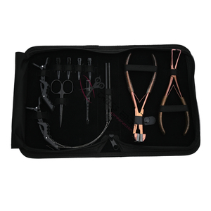 High Quality Salon hair <b>Extension</b> Tool Kit with Professional Tape In Plier <b>Micro</b> Bead Remover Mini Scissors & Hair Styling Clips - Product Image 1