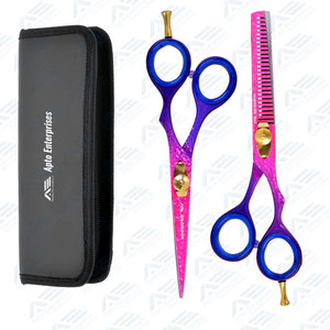 Étui pour ciseaux de coiffure et d'éclaircissement en acier inoxydable, écologique, multicolore, kits de ciseaux professionnels pour barbier, 5,5 pouces - Product Image 5