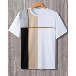 เสื้อยืดคอกลมแขนสั้นลำลองสำหรับผู้ชาย พิมพ์ลายกราฟิกสีสันสดใส แฟชั่นฤดูร้อน สไตล์สตรีทแวร์ - Product Image 4