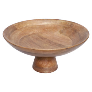Bol sur piédestal en bois SB-032 |   Décoration d'intérieur artisanale à motifs animaliers |   Ensemble de 3 pièces |   Design moderne du milieu du siècle |   Aqudus Saleem - Product Image 1