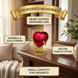 Fournitures funéraires en gros abordables en Inde, grandes urnes funéraires en forme de cœur pour cendres humaines, souvenir commémoratif personnalisé - Product Image 6