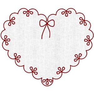 แผ่นรองจานรูปหัวใจปักลายดอกไม้ทันสมัย ผ้าฝ้าย 100% สำหรับวันวาเลนไทน์ บ้าน งานแต่งงาน - Product Image 3