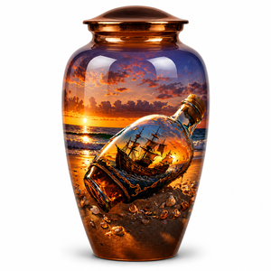 Autocollant commémoratif sablier surnaturel « Beautiful Sky » avec urne funéraire en émail pour cendres humaines d'adultes - Product Image 4