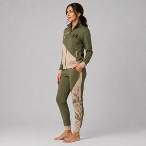 Wholesale New Arrival Top Supplier Lightweight Women's Casual Solid Tracksuits 2 Piece <b>Set</b> with Zipper Fleece Breathable - Product Image 6