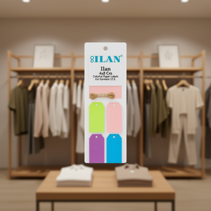Etichette pendenti Ilan 4x8 cm, etichette in carta colorata per abbigliamento, 12 pezzi - Product Image 2