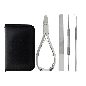 5 Pcs Professional Podiatry Assistant Pack Nail Nipper Diamond Deb <b>File</b> Probe Nail <b>File</b> Pedicure Foot Care Kit with Case - Product Image 1