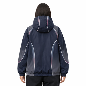 Chaqueta cortavientos con capucha personalizada para mujer, chaqueta informal estilo Y2K, ligera, OEM, ODM, venta al por mayor, chaquetas para hombre, EE. UU. - Product Image 2